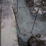 Rebar sticking out of a footer