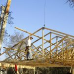 Author Eric Brennan Setting Trusses
