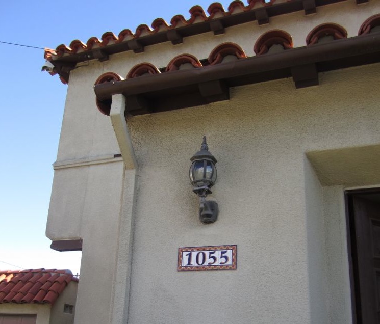 Mission Style House Number Tiles On, Spanish Tile Numbers