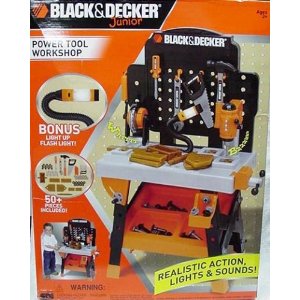Black & Decker Junior Power Workbench Workshop with Action Lights & Sounds