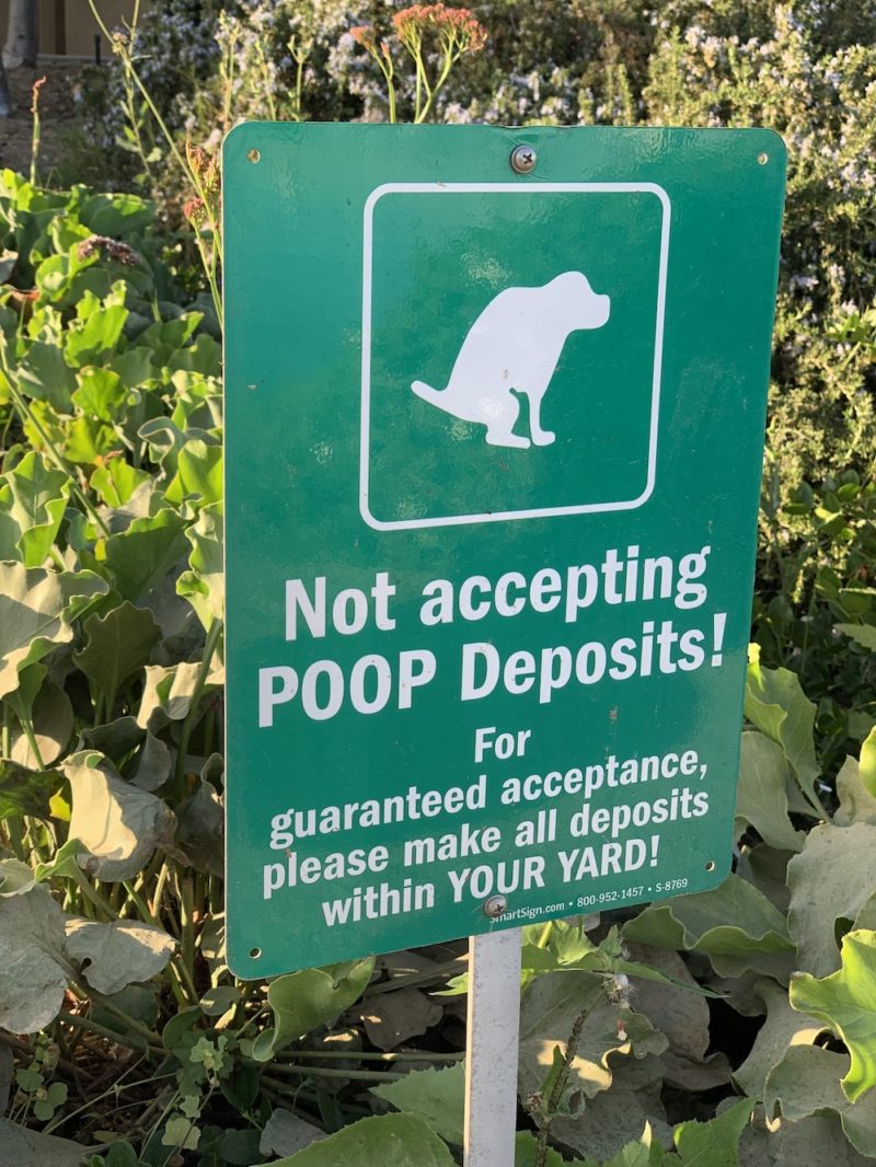 dog poop sign