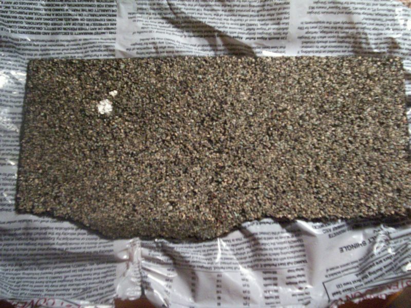 Broken Shingle Tab with Lots of Missing Granules and Bird Poop
