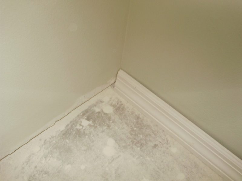 Drywall Overspray and Baseboard Drywall Overspray and Baseboard