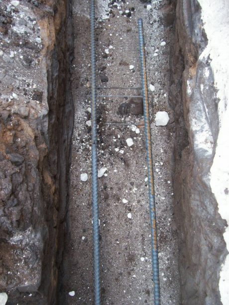 This Footer just got Served with Rebar