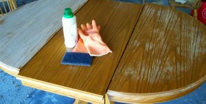 Materials for removing the finish