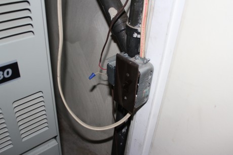 Shut the power off at the furnace or breaker box