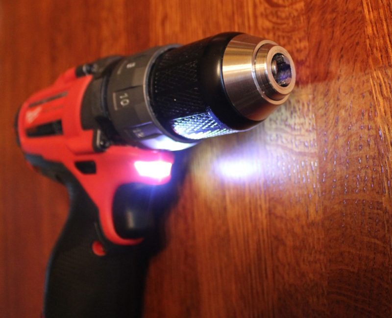 The chuck blocks the light for most applications