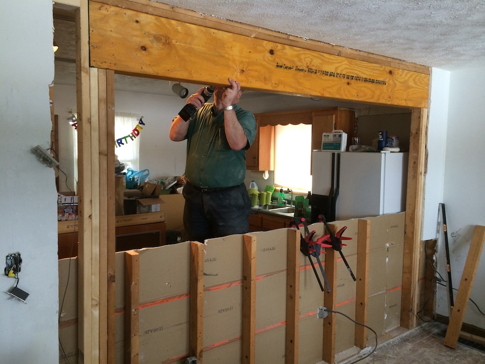 lintel garage door installation