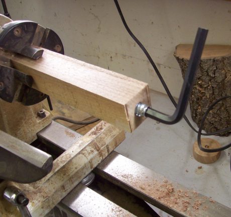 Threaded inserted are sometimes tricky to get centered in endgrain. Once your cut the threads, remove it and add a bit of epoxy for holding power.