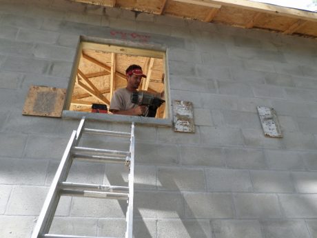 Window bucks are only installed with little hard cut nails that have a 3/4-inch embedment-not enough to stop 120 mph wind gusts