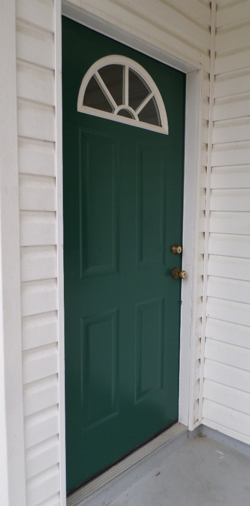 enamel paint on metal door