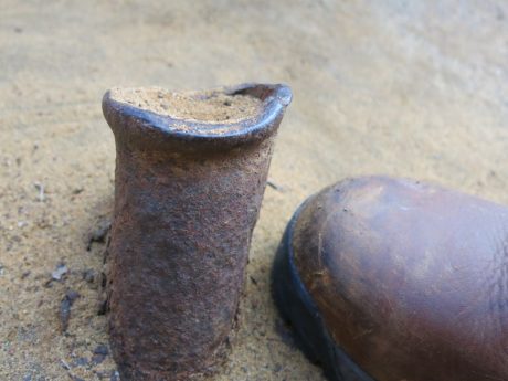 The before shot - here's the trip-inducing metal culprit