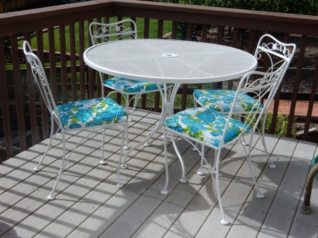 re-upholstered patio furniture