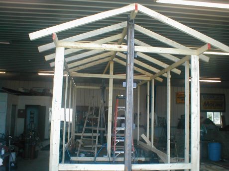 Minimal framing supports the homemade SIPS.