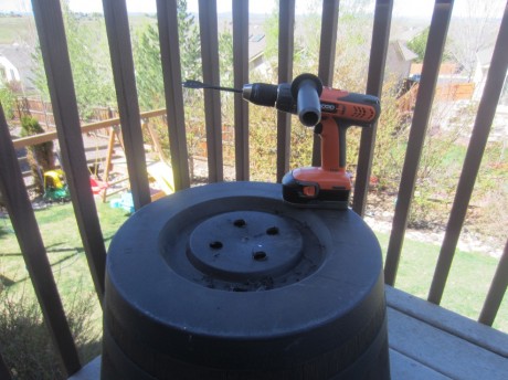 drilled drainage holes