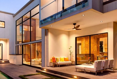 Not just for indoors, use the Haiku to keep your swanky outdoor spaces cool and stylish too