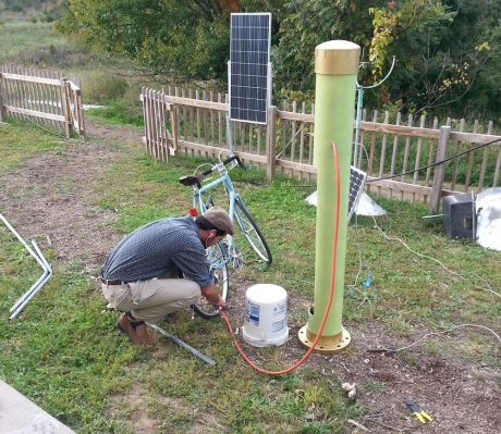 Testing the pump.