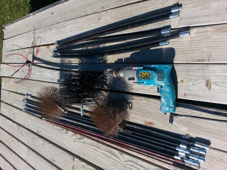 My chimney sweep's tool kit.