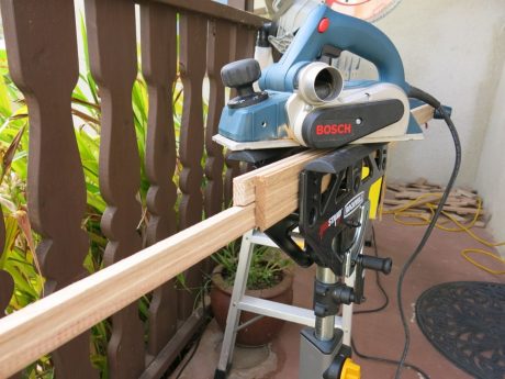 Don't want to hold a board with one hand while operating a power plane in the other? Jawstand XP!