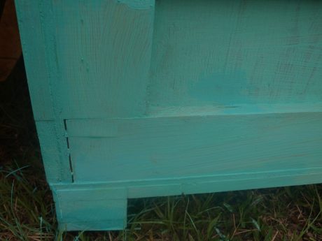 After the first coat, the planter looked like this.