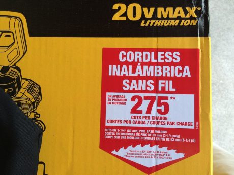 dewalt 20v max miter saw
