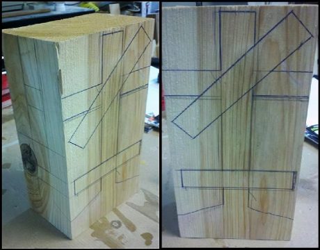 Laying out the cut lines