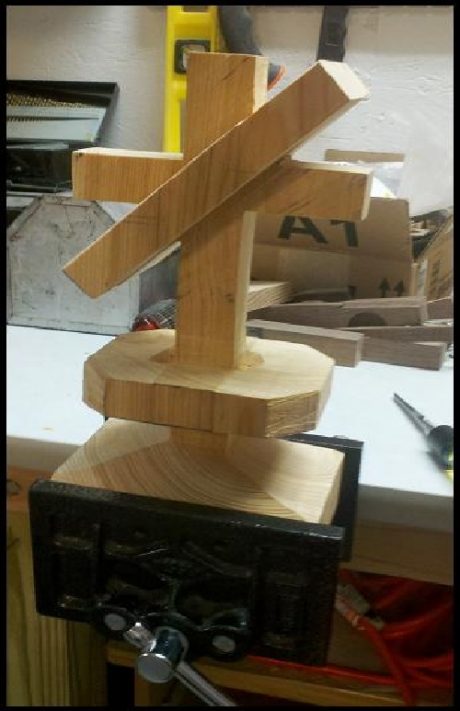 Vise, vise, baby! A secure hold helps with the carving.