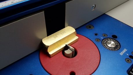 Rockler Brass Setup Bars - Setting fence with bars