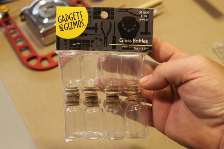 Tiny glass bottles