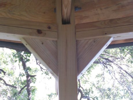 Corner gussets inside