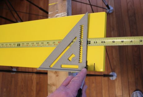 wooden growth chart