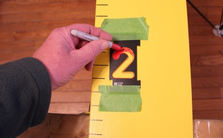 wooden growth chart