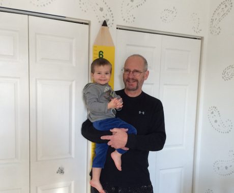 wooden growth chart