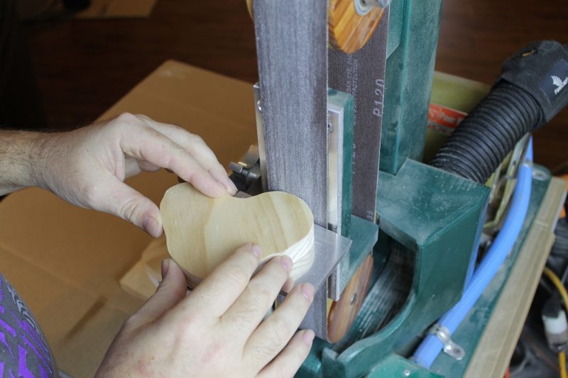 Sanding the base