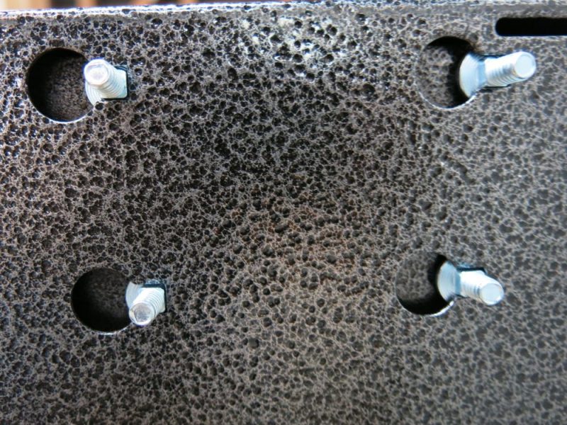 Slide bolts into place