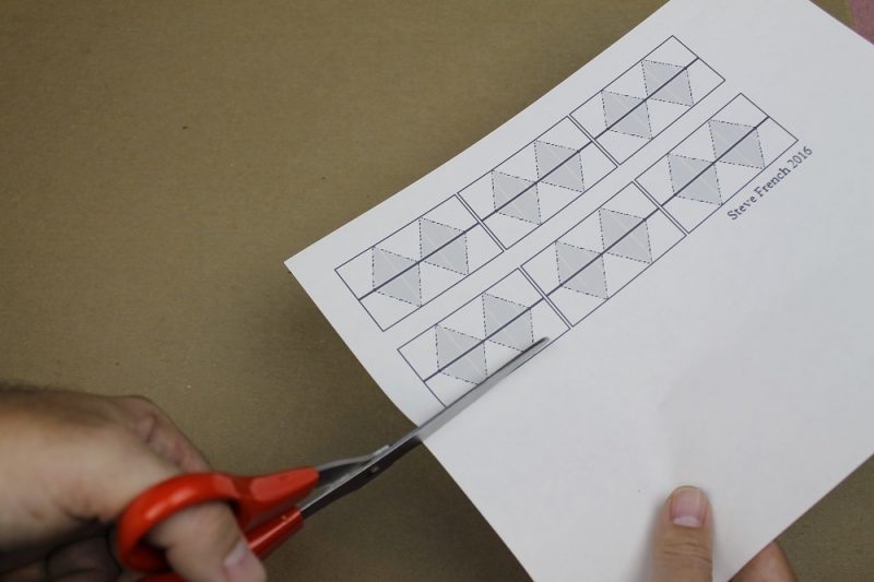 Cutting out the pattern