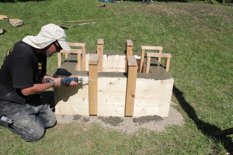 concrete fire pit