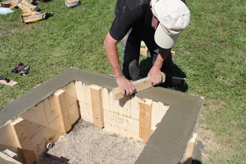 concrete fire pit