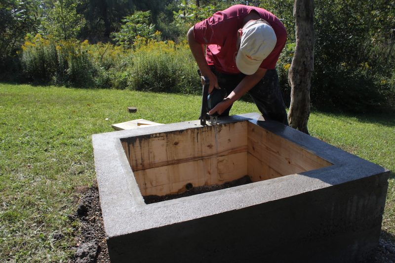 concrete fire pit