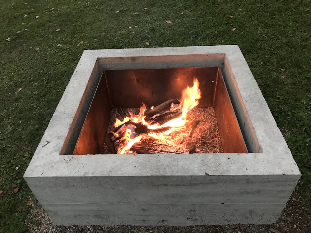 concrete fire pit diy project – quikrete makes it easy-ish