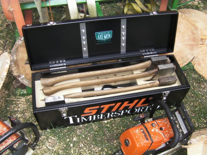 toolbox full of competition axes