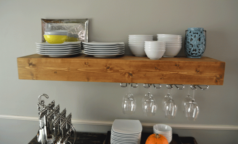 DIY floating shelf