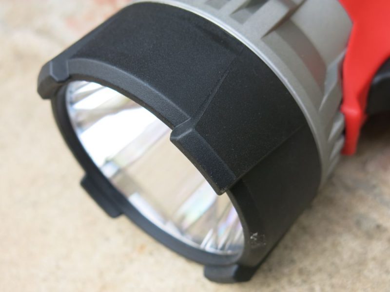 The rubberized bezel protects the front end and adds stability if you put the light face down
