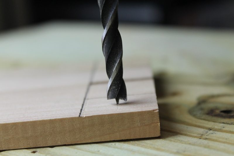 Drilling 1/4" hole