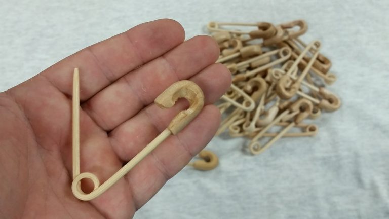 Wooden safety pin