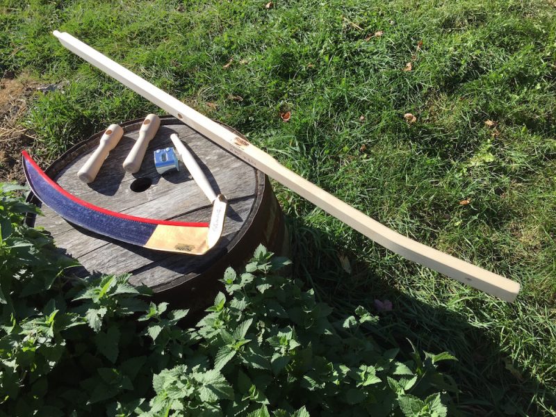 A European scythe kit, complete with custom snath.