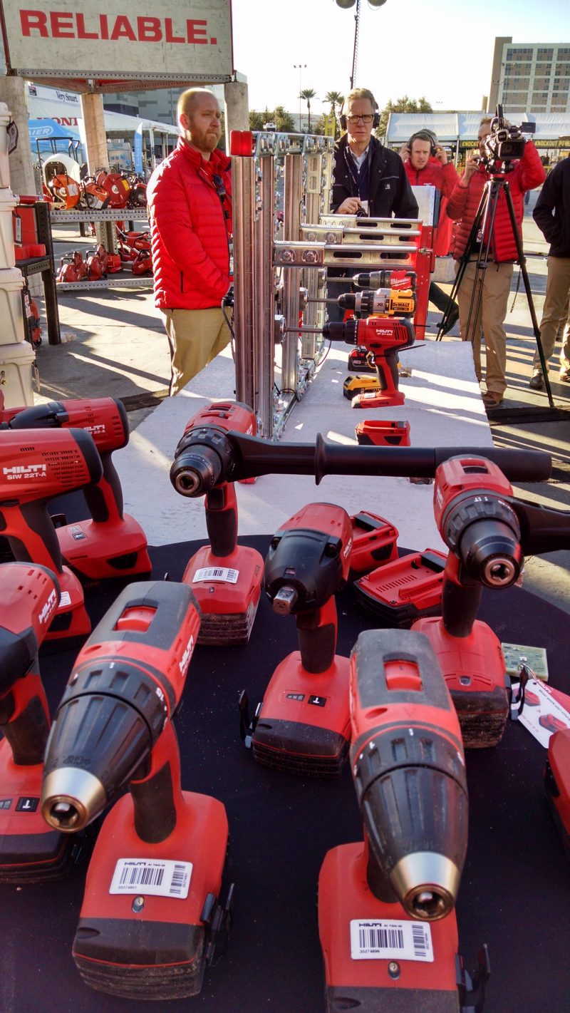Variety of Hilti cordless tools