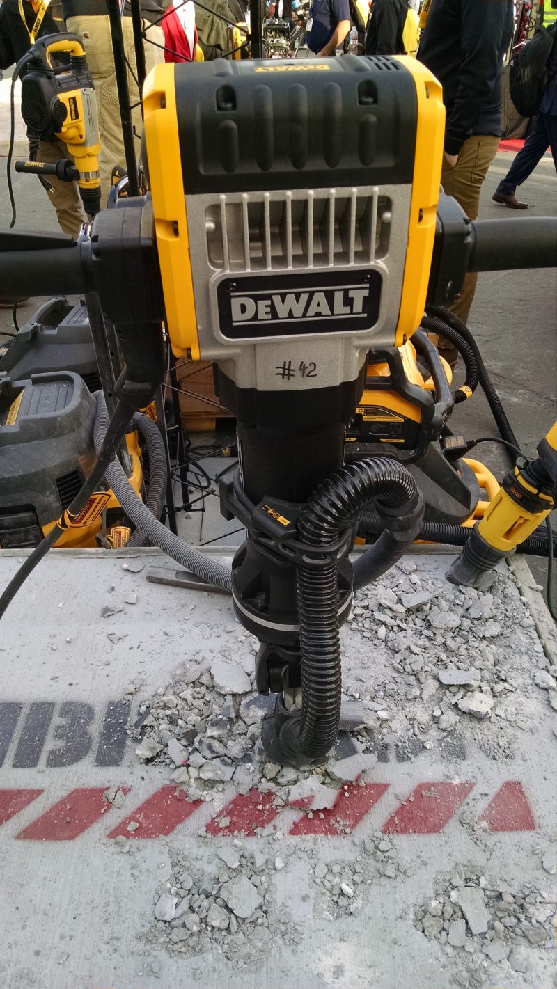 Full size DeWalt concrete breaker with dust collection
