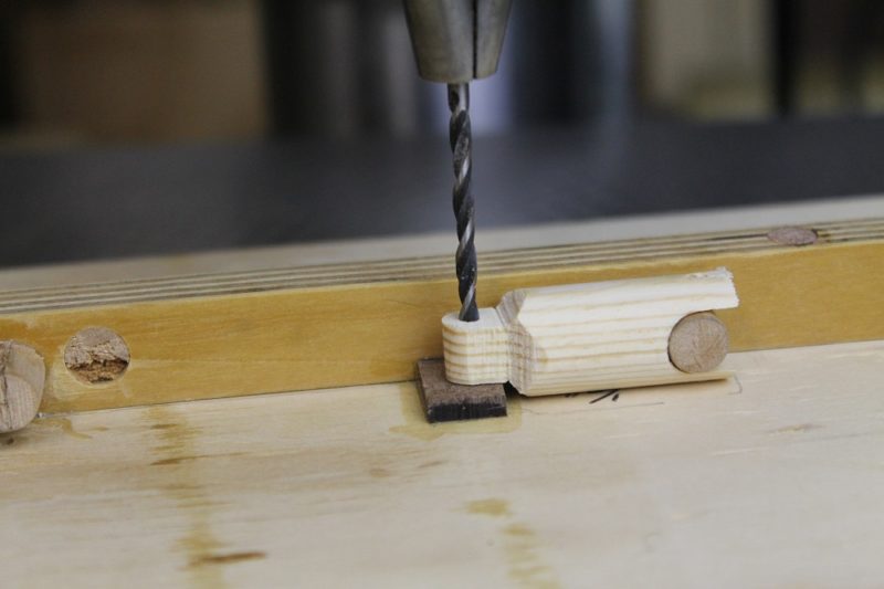 Drilling the tenon