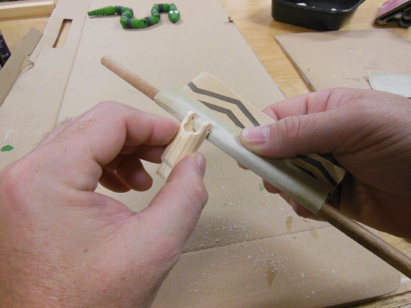 Sanding with dowel
